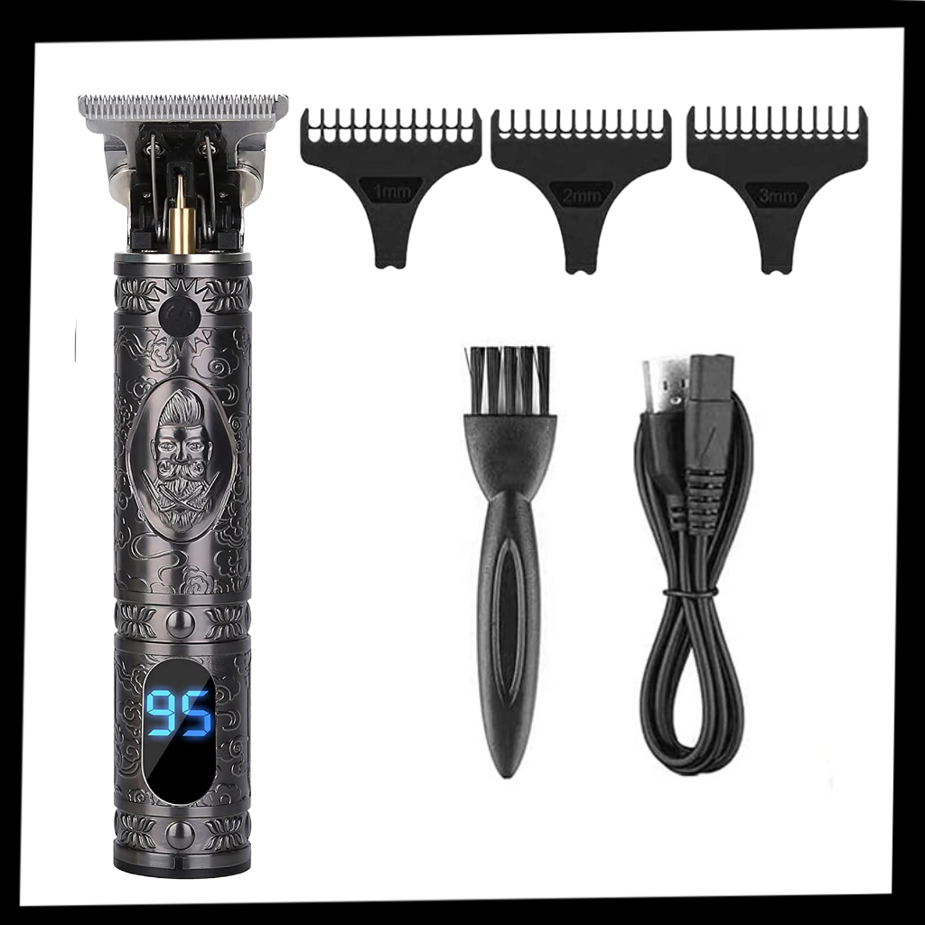 Tondeuse de barbier Liveday recarregável para rasage e cuidados pessoais, preta, com lâminas afiadas e design compacto
