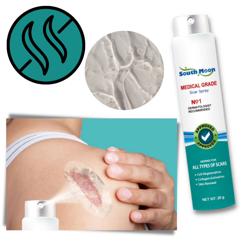 Spray terapêutico da Lnkhfs para eliminação de cicatrizes, frasco de cosméticos para cuidados da pele.