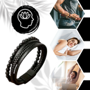 Pulseira de detox linfático Lollanda para massagem e relaxamento, com design azul e detalhes que estimulam a circulação.