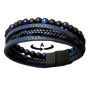Pulseira de desintoxicação linfática Lollanda para massagem e relaxamento, em azul, com design ergonômico e detalhes suaves