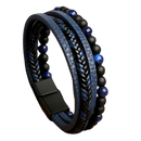 Pulseira de desintoxicação linfática Lollanda, acessório de massagem para relaxamento e bem-estar, em tom azul.