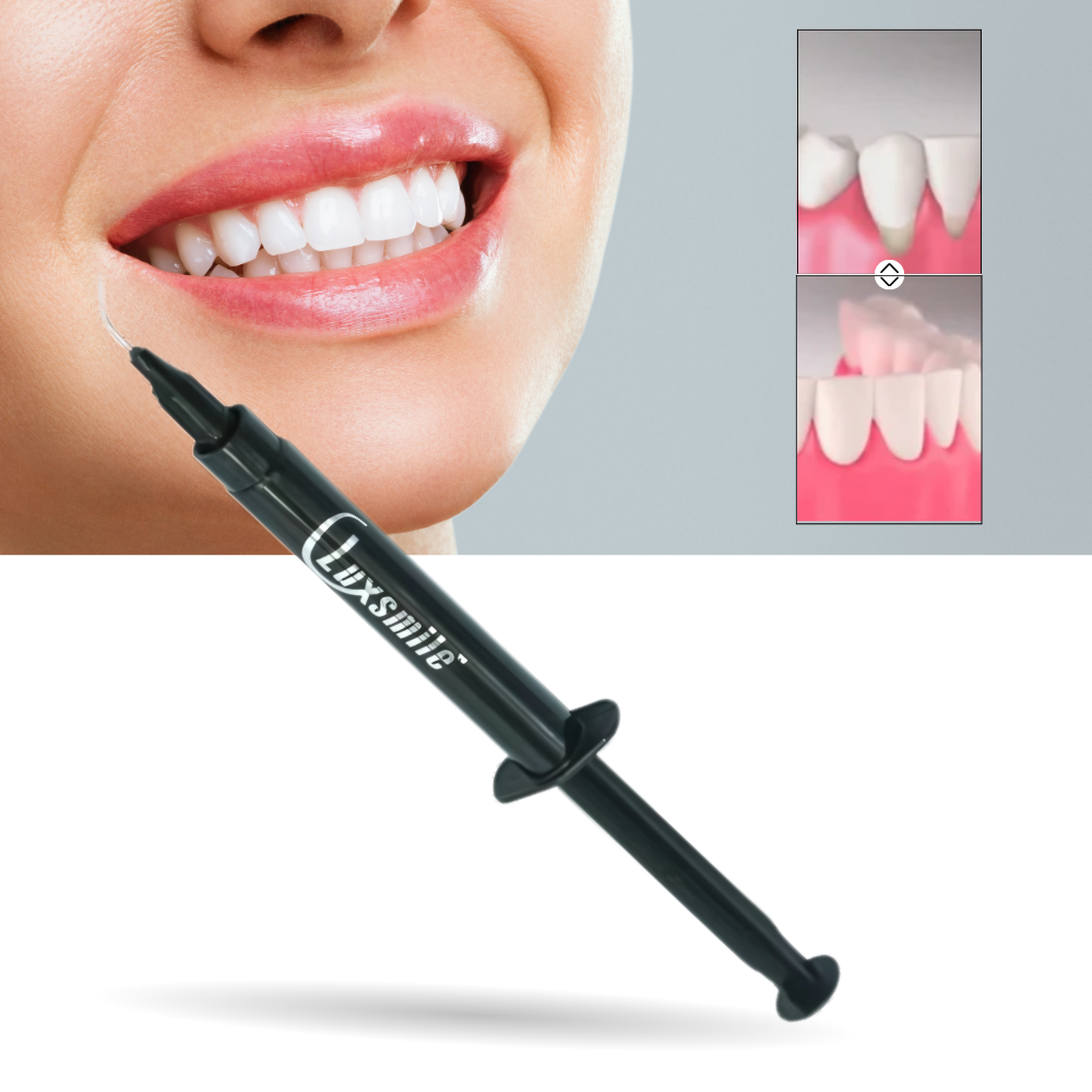 Gel de soutien para saúde bucal Lomubue, produto de cuidados bucais com textura suave e embalagem moderna.