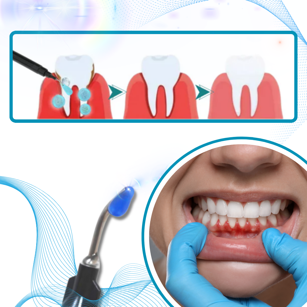 Gel de soutien Lomubue para cuidados bucais, com textura transparente e embalagem com tubo de aplicação.