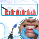 Gel de soutien Lomubue para cuidados bucais, com textura transparente e embalagem com tubo de aplicação.