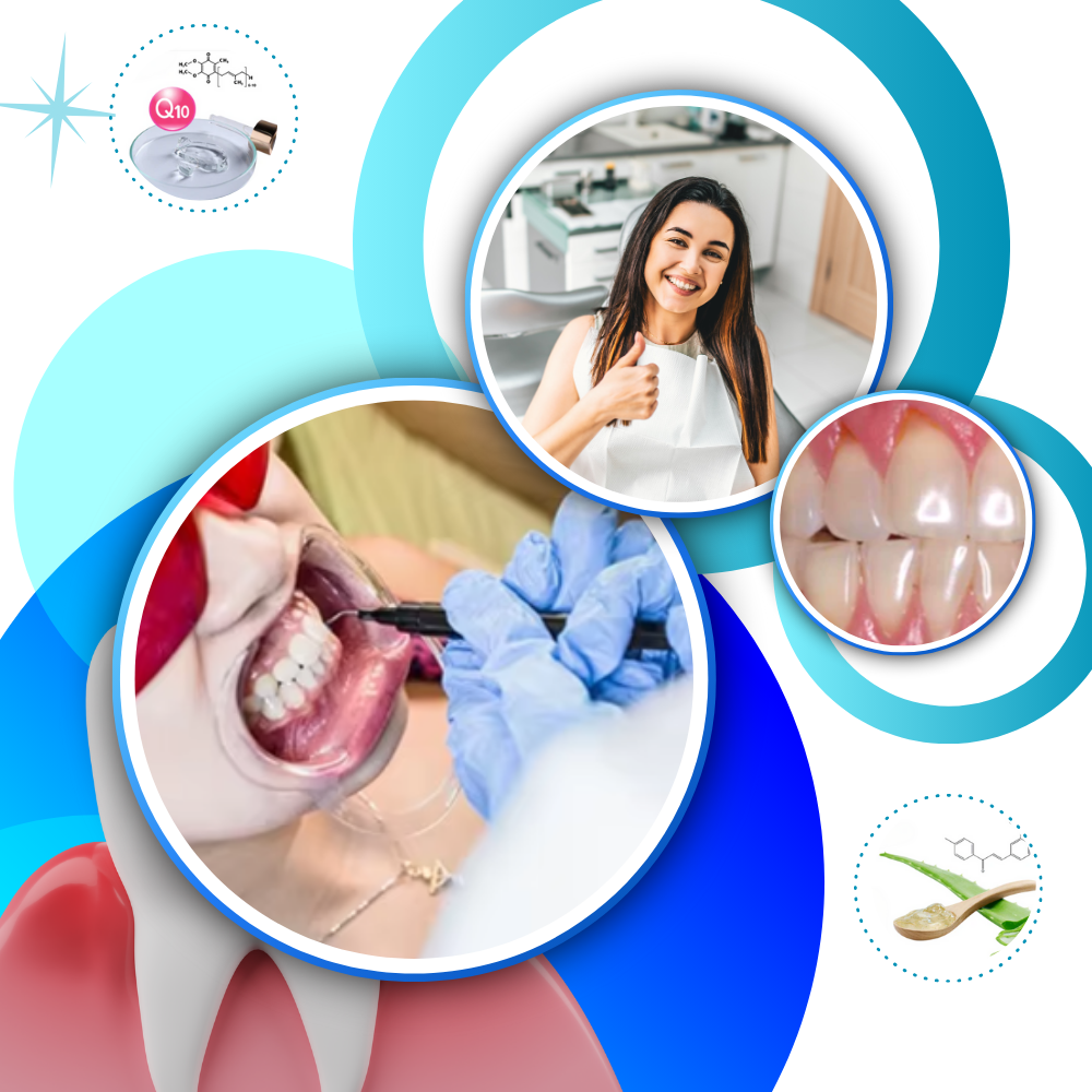Gel de soutien Lomubue para saúde bucal, produto de cuidados bucais com fórmula suave e eficaz para proteção dental.