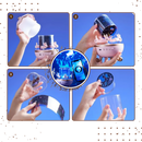 Projetor de luz estrelada da Lomubue, veilleuse charmante para ambiente com efeito de estrelas brilhantes e luz suave.