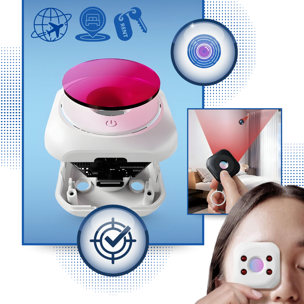 Detector de câmeras escondidas infravermelho de longo alcance da Cleverbees para sistemas de segurança, alta precisão e detecção eficaz