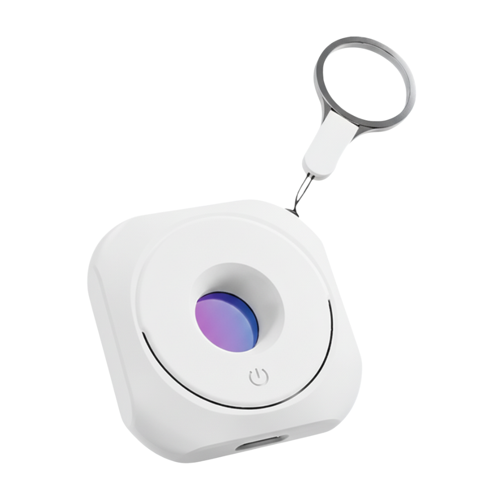 Detector de câmera escondida infravermelho de longo alcance da Cleverbees, dispositivo de segurança branco com tecnologia avançada