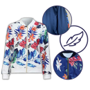 Jaqueta bomber de manga longa com estampa de flores da Ozerty France, roupa de exterior elegante e confortável.