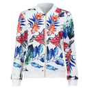 Jaqueta bomber de algodão com estampa floral de mangas longas da Ozerty France, veste casual para atividades ao ar livre.