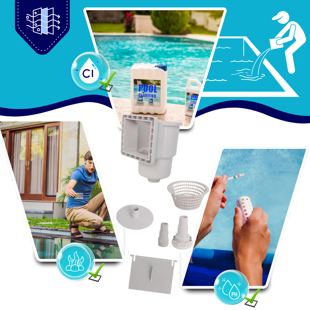 Skimmer de superfície para piscina Lunx, acessório para limpeza e manutenção de piscinas e spas.