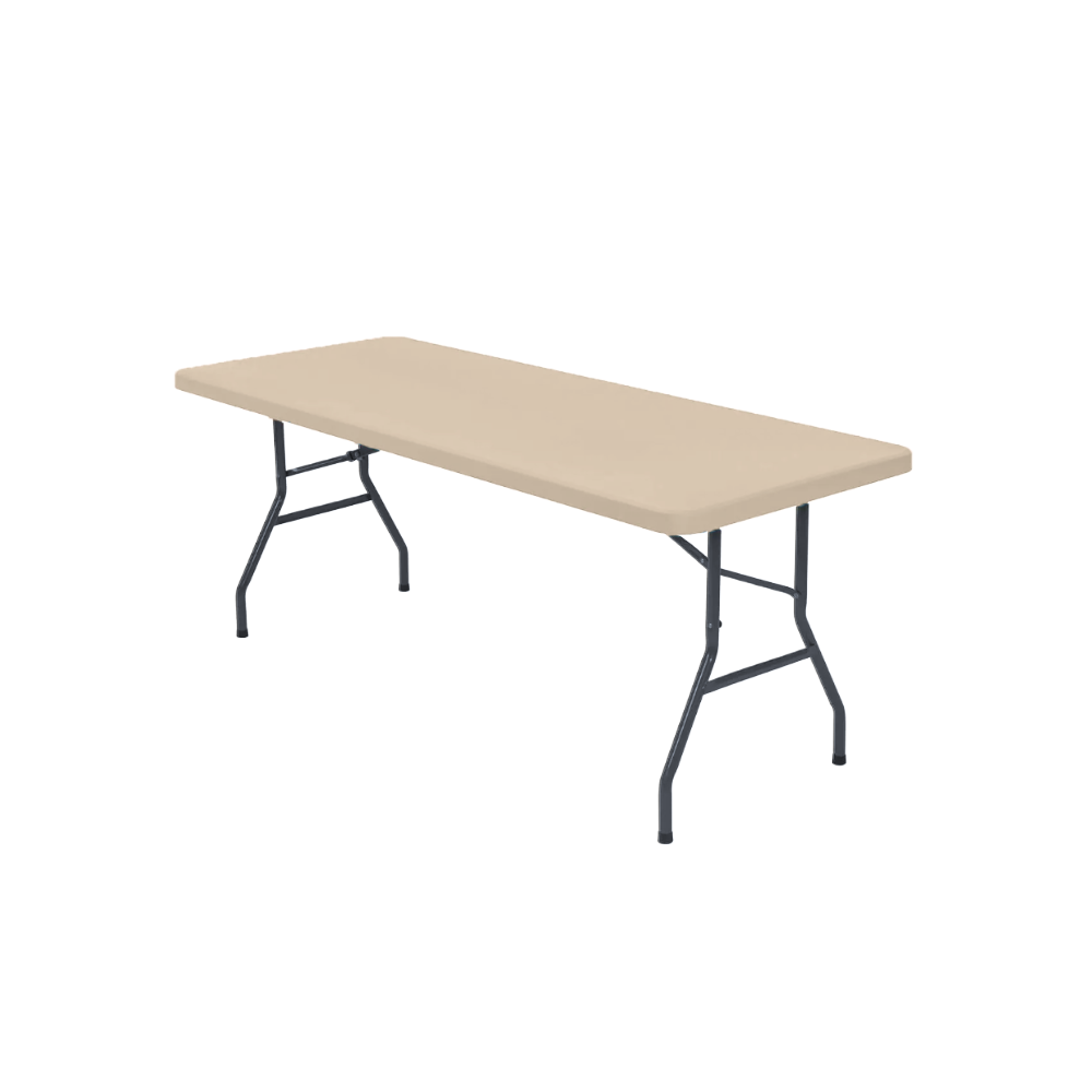 Toalha de mesa retangular em couro de cordeiro bege, produto de alta qualidade para decoração de mesa elegante.