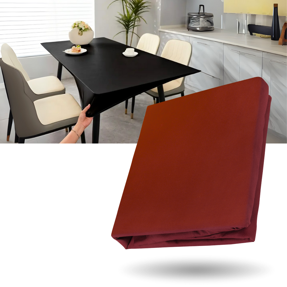 Toalha de mesa retangular de couro de cordeiro, elegante e de alta qualidade, ideal para decoração sofisticada.