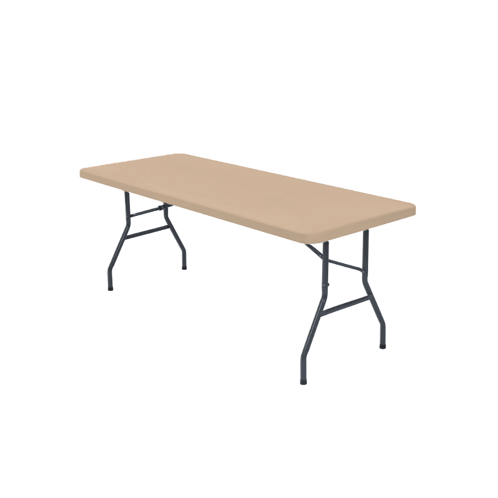 Toalha de mesa retangular em couro de cordeiro na cor cáqui, produto de alta qualidade da linha Linge de table.