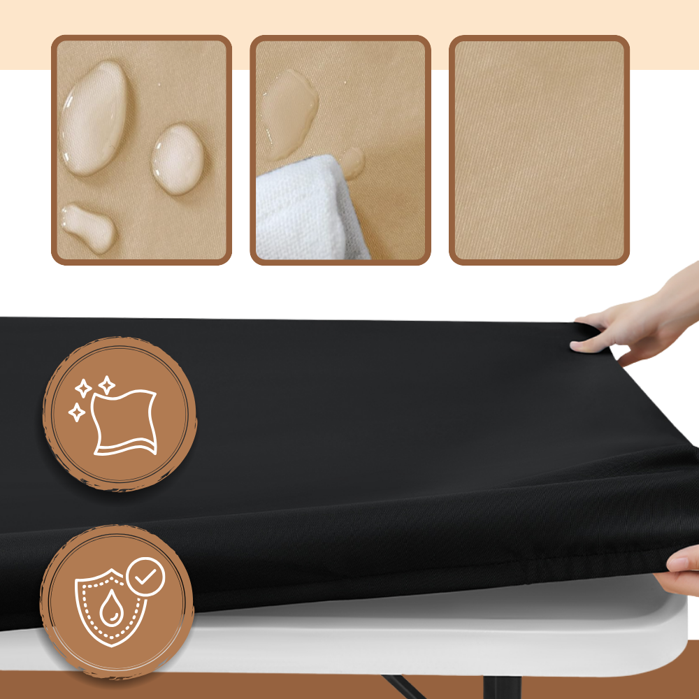 Toalha de mesa retangular em couro de cordeiro da SRstrat, proteção elegante para mesa de linho de alta qualidade.