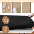 Toalha de mesa retangular em couro de cordeiro da SRstrat, proteção elegante para mesa de linho de alta qualidade.