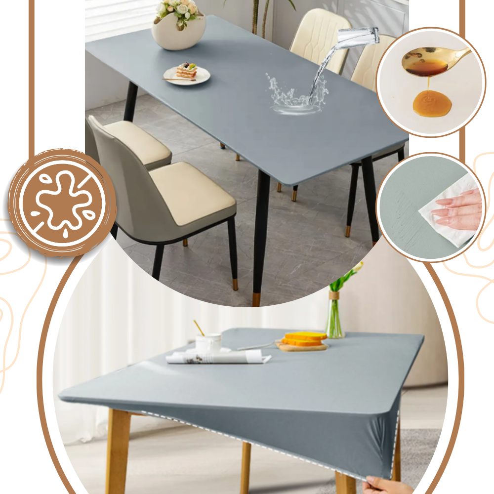 Toalha de mesa retangular em couro de carneiro da SRstrat, com acabamento elegante e textura resistente.