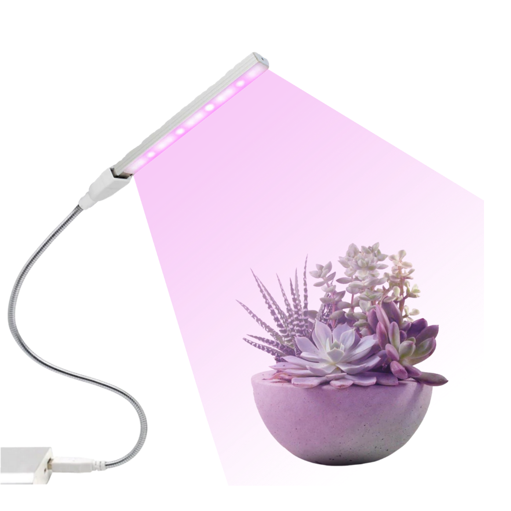 Kit de cultivo com lâmpada LED USB para plantas, luminária horticole da marca Luxtrada, ideal para crescimento de plantas.