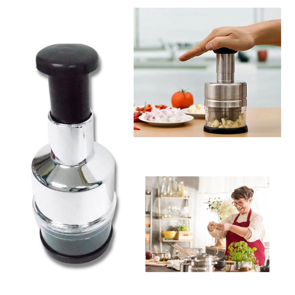 Hachoir à ail en acier inoxydável Lvoertuig, utensílio de cozinha para picar alho, com lâminas de aço resistente.