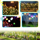 Luminárias solares LED automáticas M&t Tech, à prova d água, para uso externo com luzes multicoloridas.