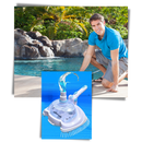 Brosse aspirador para piscina Maboto, acessório para limpeza de piscinas e spas, com cerdas duráveis e design prático.