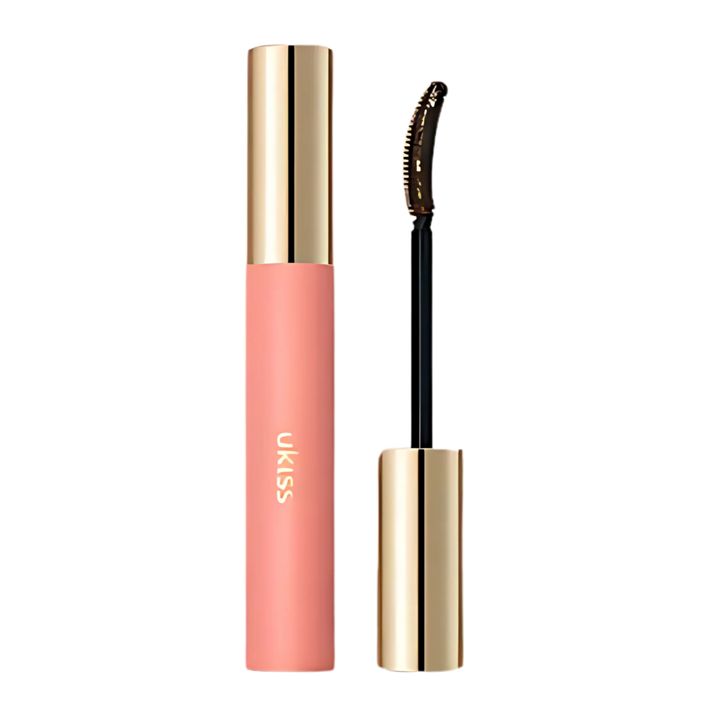 Máscara de cílios Mac Volume Intense, escurecida em tom marrom moka, com escova para alongar e dar volume aos cílios.
