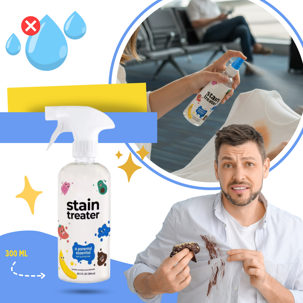 Spray de limpeza a seco anti manchas da The Hate Stains Co. para remover manchas difíceis de roupas e tecidos.