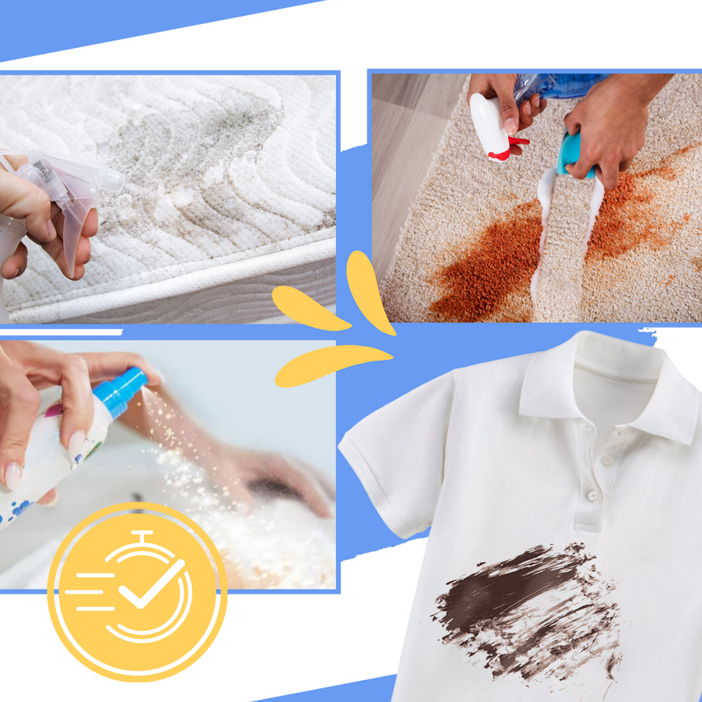 Spray de limpeza a seco da The Hate Stains Co. para remoção de manchas, produto de blanchisserie para limpeza rápida e eficiente.