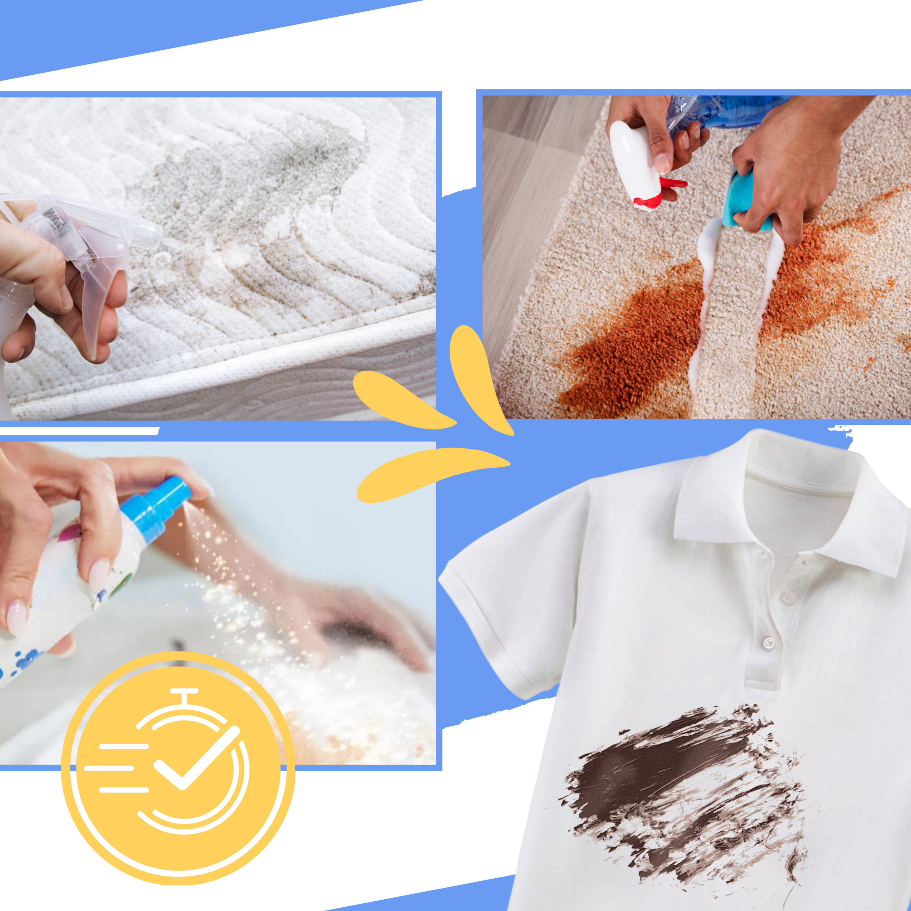 Spray de limpeza a seco da The Hate Stains Co. para remoção de manchas, produto de blanchisserie para limpeza rápida e eficiente.