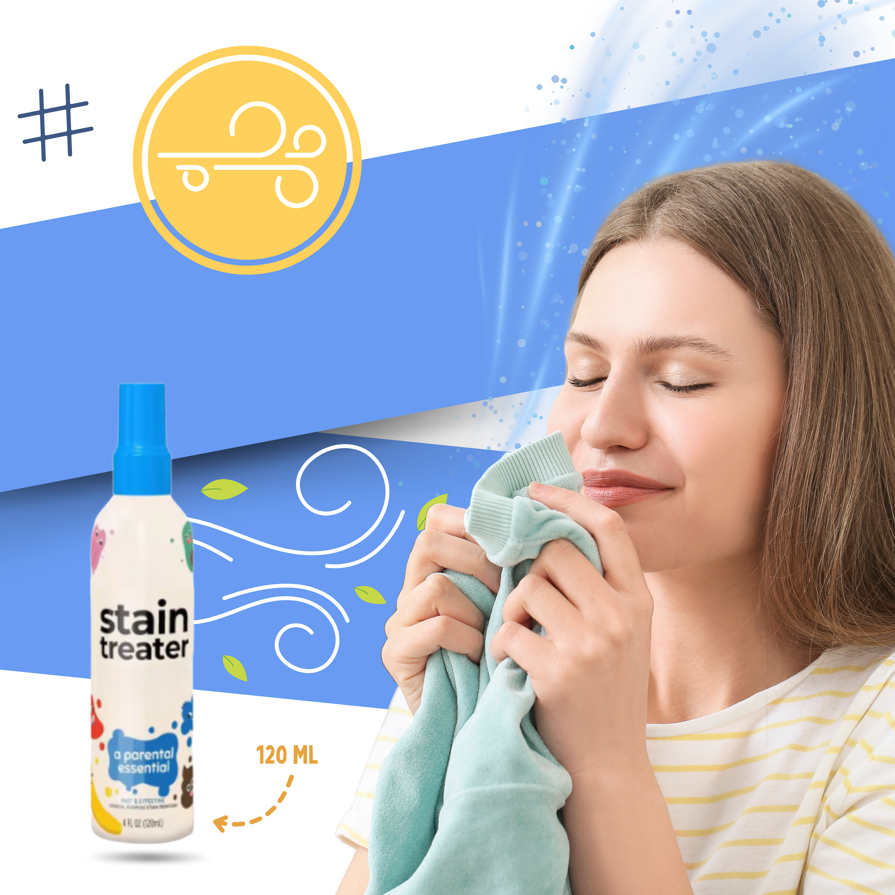 Spray de limpeza a seco da The Hate Stains Co. para remover manchas, ideal para produtos de lavanderia.