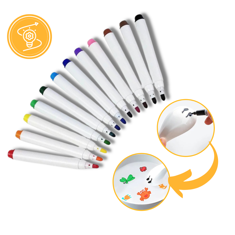 Conjunto de canetas de pintura aquarela Chaok, instrumentos de escrita e desenho com cores vibrantes e pontas finas para arte.