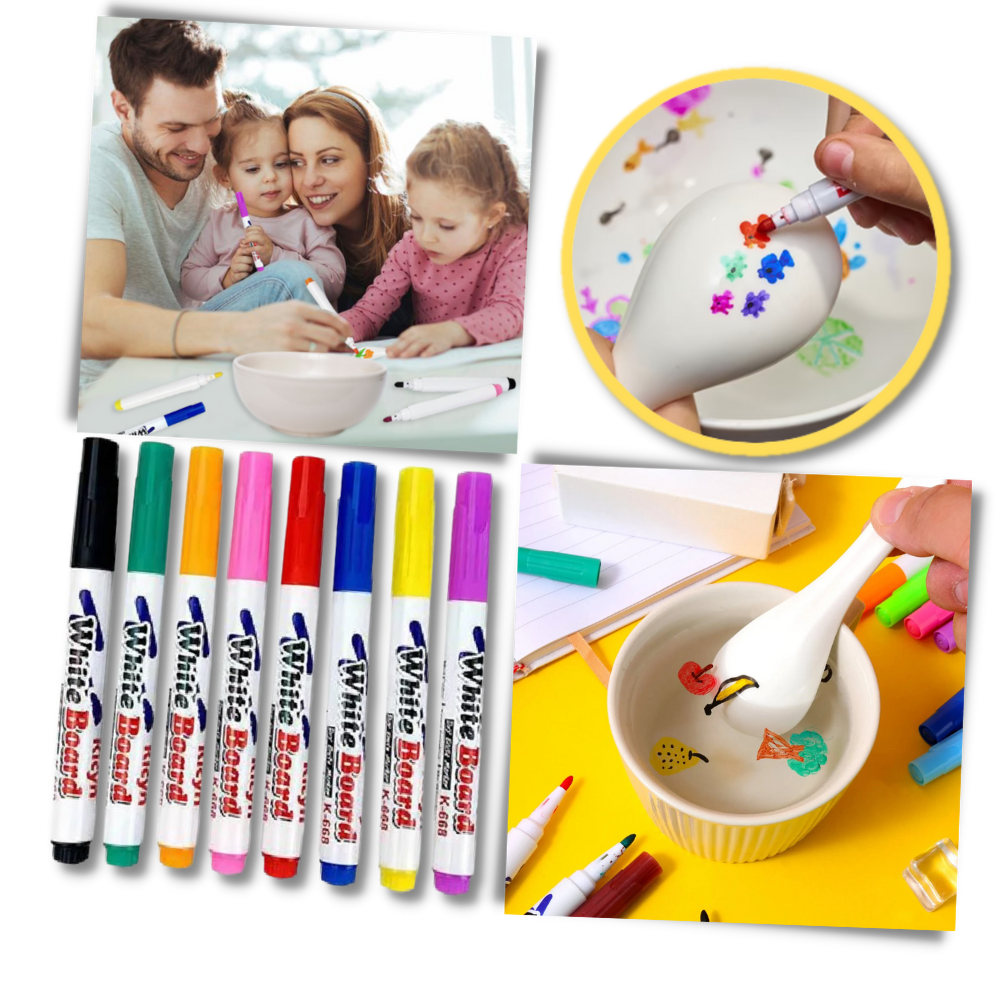 Conjunto de canetas de pintura à água Chaok para escrita e desenho com cores vibrantes e pontas finas.