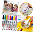 Conjunto de canetas de pintura à água Chaok para escrita e desenho com cores vibrantes e pontas finas.