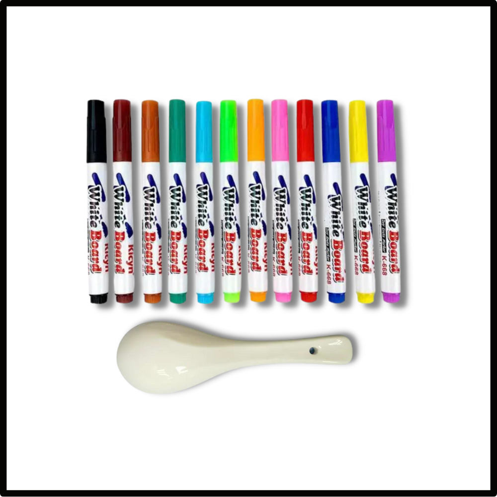 Conjunto de canetas de tinta aquarela Chaok, instrumentos de escrita e desenho com cores vibrantes e embalagem.
