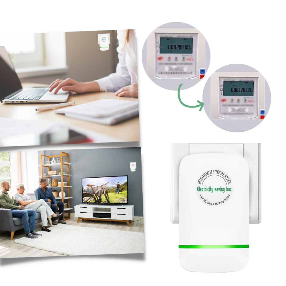 Dispositivo de economia de energia da marca Magideal, acessório elétrico para redução de consumo de energia.