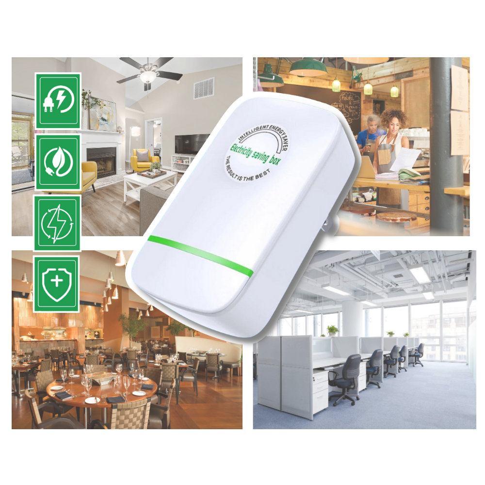 Dispositivo de economia de energia da Magideal em acessórios elétricos, mostrando componentes para eficiência energética.