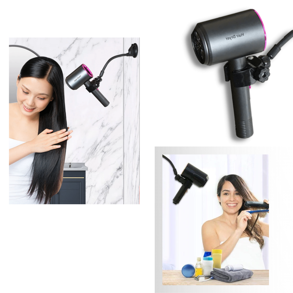 Suporte à mãos-livres para secador de cabelo Magideal, suporte prático para secar cabelos com facilidade e segurança
