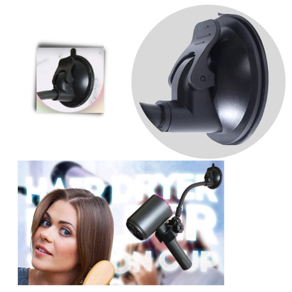 Suporte à mãos-livres para secador de cabelo Magideal, acessório prático para cuidados capilares, fixação e uso confortável.