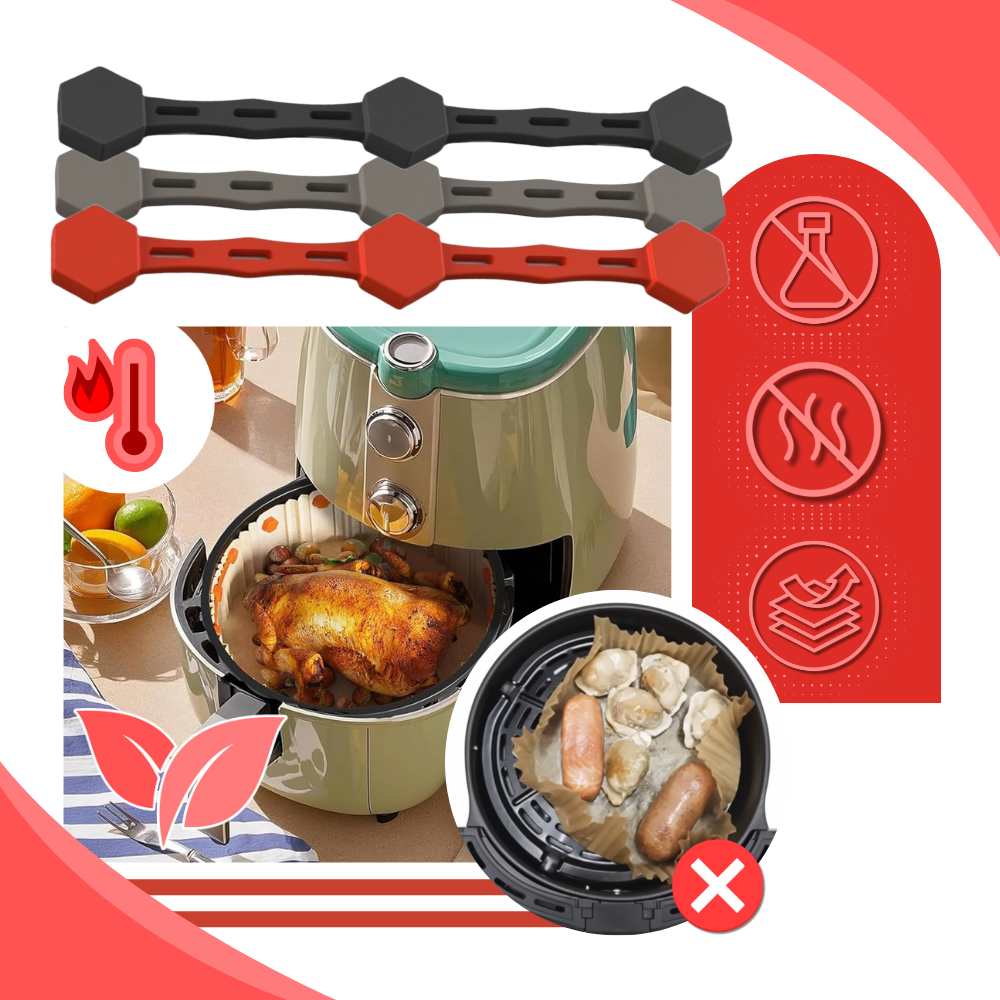 Clips magnéticos de silicone da Haful para Airfryer, acessório de cozinha para segurança e fácil manuseio.