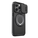 Capinha magnética preta para iPhone da Mayzer, proteção de telefone com design resistente e acabamento elegante.