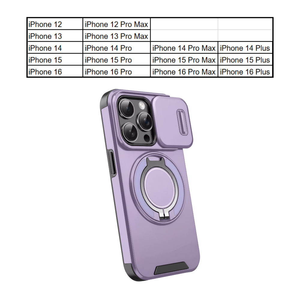 Capinha magnética Mayzer para iPhone, proteção de telefone com design resistente e acabamento elegante.