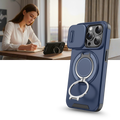 Capinha magnética Mayzer para iPhone, proteção de telefone com design moderno e acabamento resistente.