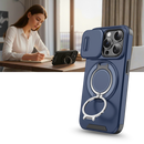 Capinha magnética Mayzer para iPhone, proteção de telefone com design moderno e acabamento resistente.