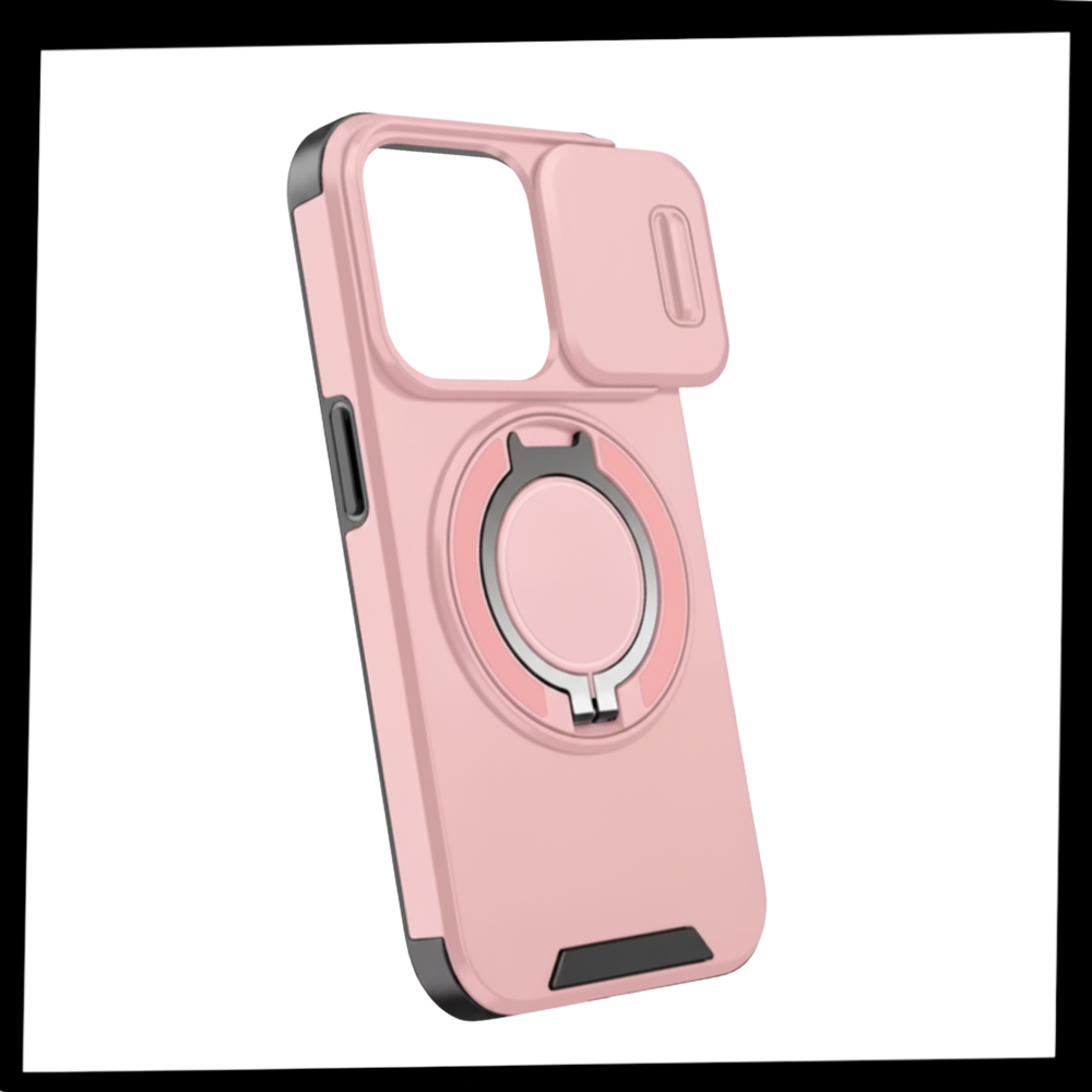 Capa magnética para iPhone da Mayzer, proteção de telefone com design elegante e sistema de fixação magnética.