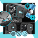 Capa magnética Mayzer para iPhone, proteção de telefone com design de escudo deslizante e tecnologia de fixação magnética