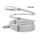 Cabo USB magnético Agptek para dispositivos eletrônicos, conector flexível e compatível com várias dimensões.