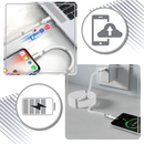 Cabo USB magnético Agptek flexível para dispositivos eletrônicos, com conexão dupla e design prático.