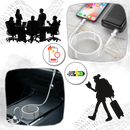 Cabo USB magnético Agptek com conexão flexível e segurança para dispositivos eletrônicos, ideal para carregamento e transferência de dados.