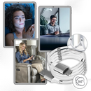 Cabo USB magnético Agptek para dispositivos eletrônicos, conexão flexível e fácil de encaixar com ponta magnética.