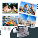Câmera Insta 360 sem fio com montagem magnética, dispositivo de gravação de imagens e vídeos com design compacto da Randolph.